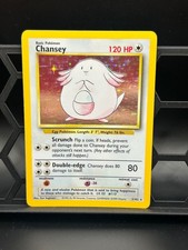 Chansey 3/102 Holo Rare Base Set Unlimited Pokemon Lightly Played picture
