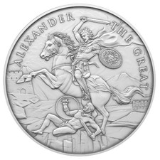 1 Troy oz Alexander the Great Design .999 Fine Silver Round picture