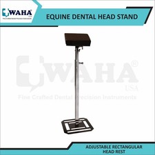 Equine Dental Economy Head Stand Rectangular Head Rest Adjustable 47 to 74 Inch picture