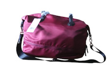 Mondani New York Maroon Lined Sport Tote Bag/ Overnighter /Beach / Dance Bag picture