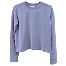 Athleta NEW seasoft crewneck sweatshirt gray super soft modal blend cozy lounge picture