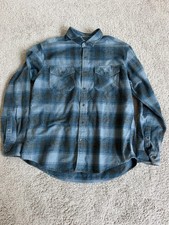 Eddie Bauer Plaid Long Sleeve Button Up, Color Blue, Size Large picture
