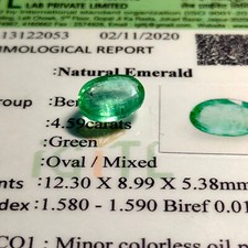 4.59ct AAA quality loose gemstone, natural emerald pansher, afganistan emerald picture