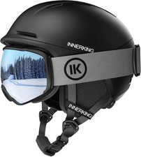 Snowboard Helmet Set with Goggles for Adults, Sturdy PC Shell & Shock-Absorbing picture