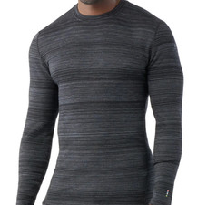 Smartwool Men's Classic Thermal Merino Base Layer Crew - Large- Black Shift picture