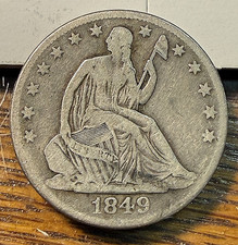 1849-O Seated Liberty Half Dollar Nice Original VF CHRC picture