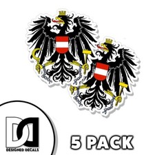 Austrian Coat of Arms Sticker Self Adhesive Vinyl 3 inch flag Decals 5pk picture