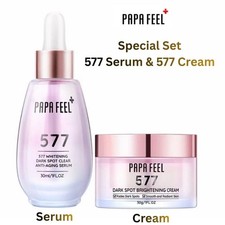 PAPA FEEL 577 Facial Skincare Set Face Serum & Face Cream 30ml x2 picture