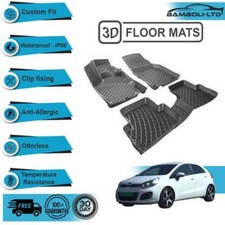3D Molded Interior Car Floor Mat for Kia Rio 2011-2016(Black) picture