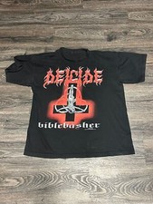 Deicide Bible Basher Cotton Black Full Size S-5XL T-Shirt picture