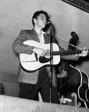 8x10 Print Rare Image of Elvis Presley on Stage Performing Early Gig #66EP picture