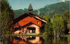 Sun Valley Idaho Opera House Union Pacific Railroad Vintage Postcard picture