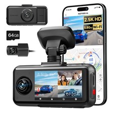 REDTIGER A6 Dash Cam 3 Channel Front Inside Rear 4K/2.5K+1080P+1080P picture