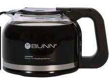Bunn Coffee Replacement Glass Carafe 10 Cup Black Drip-Free Lid. NEW IN BOX picture