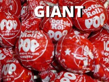 Giant Tootsie Pops CHERRY 42 pops Giant Cherry Tootsie pop lollipop sucker picture