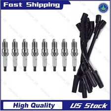 8pcs Real Iridium Spark Plugs and Wires OEM 9748HH For GMC Chevy Hummer 5.3 6.0 picture