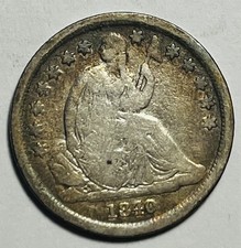 1840-O Small O Seated Liberty Silver Dime Nice Tone See Photos 061803 picture