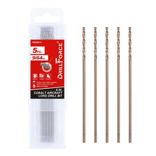 9/64 In. X 6 In. Cobalt Aircraft Extension Drill Bits Set, M35 High Speed Steel picture