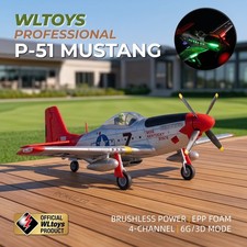 WLtoysXK A280 Brushless RC Airplane with Light,P-51D Mustang,6G/3D Mode​,with 2B picture