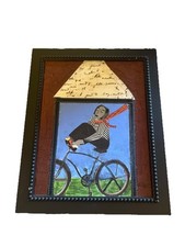Olan Quattro Mixed Media Painting Framed Signed picture