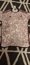 adidas Mexico National Team Soccer Jersey White Maroon Size  2XL... picture