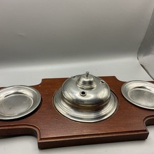 Vintage Stieff Pewter Colonial Williamsburg Executive Desk Set Inkwell picture