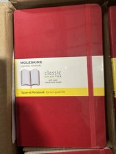 Moleskine Classic Large Soft Cover Squared Grid Journal Scarlet Red NEW picture