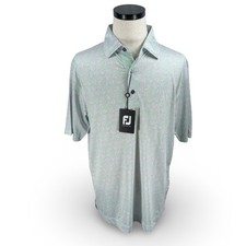 FootJoy Mens Shadow Palm Lisle Golf Polo Shirt Sage Lavender Large NWT 29588 picture