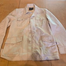Vintage Studio One by Campus Tan Safari Jacket 70s Button Up Chore Coat Mens M picture