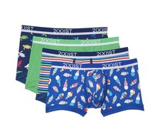 NWT 2(X)IST.  Sz XL. 4 Pack. Stretch No Show Trunk. Summer. MSRP $42.00 picture