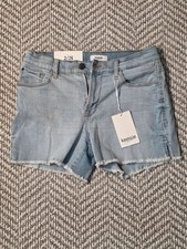 Kensie Jeans Womens Light Wash Denim Cutoff Shorts Size 2 30W Distressed picture