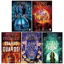 Terry Pratchett Discworld Novels Series 5 Books Collection Paperback Set picture