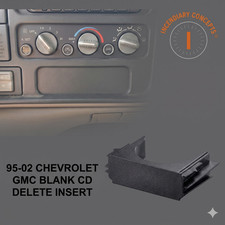 95-02 Chevy GMC Silverado Suburban Tahoe Yukon CD Delete Blank Dash Panel Insert picture