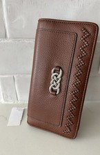 Brighton Interlok Rockmore Wallet Organizer Bourbon Brown T3551U NWT Strap 👜 picture