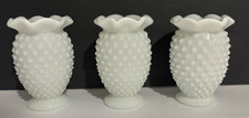 Vintage Fenton Hobnail base small ruffled vase picture