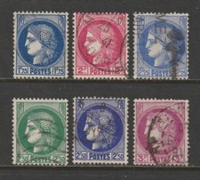 France, 1938-40 Regular Issue, Used, Ceres, Complete Set of 6 picture
