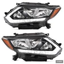 LED DRL Headlight Compatible with 2014-2016 Nissan Rogue Compatible with picture