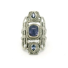 SARDA Sterling Silver Blue Stone Cocktail ring - Size 12 (C31038425) picture