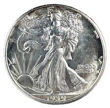 1939-D Walking Liberty Silver Half Dollar Uncirculated U.S 50c Coin # 32 picture