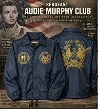 Sergeant Audie Murphy Club SAMC NCOA Jacket Auburn Sportswear USA Small Rare picture