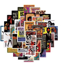 50PCS Classic Rock Band Stickers Pack Lot Vintage Retro Music Poster Decals Bulk picture