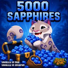 Animal Jam Play Wild AJPW 5000 Sapphires *READ DESCRIPTION* picture