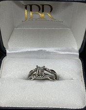 Elegant Platinum 3/4 Ct Emerald-cut Diamond Bridal Set; Perfect Valentine’s Gift picture