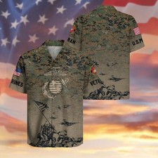 Eagle USMC Veteran 250 Hawaiian Shirt picture