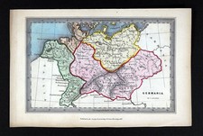 1847 Archer Map Ancient Germania Germany Poland Netherlands Czechia Bohemia picture