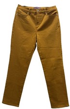 Gloria Vanderbilt Women's Golden Brown Twill Straight Leg Stretch Pants 31” picture
