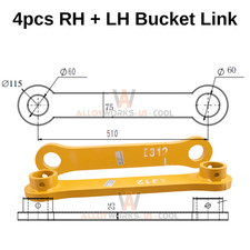 4X LH+RH Bucket Link Fit Cat Caterpillar E110B E120B 311 311B 311C 312 312B 312C picture