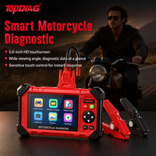 M216 Motorcycle Diagnostic Tool Full System OBD2 Scanner Battery Tester EURO5 picture