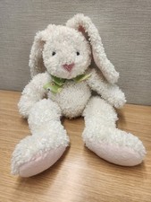 Vintage Russ Berrie Dazzles White Sparkly Easter Bunny Rabbit Beanbag Plush picture