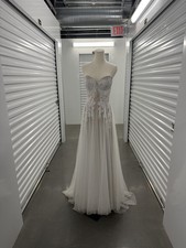 Willowby by Watters Heartleaf Wedding Dress Size 6 Lace Tulle Strapless 51711R picture